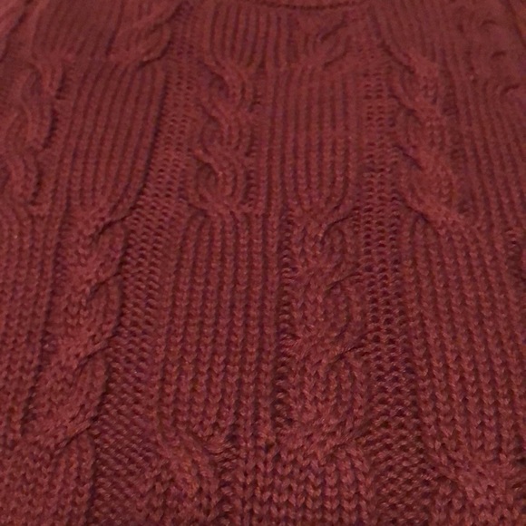 Chaps by Ralph Lauren cable knit burgundy sweater - Picture 5 of 5